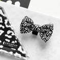 Load image into Gallery viewer, Chic Black Leopard Dog Bow Tie for special occasions
