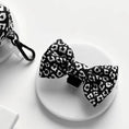Load image into Gallery viewer, Add glamour to your pet's look with a Black Dog Bow Tie
