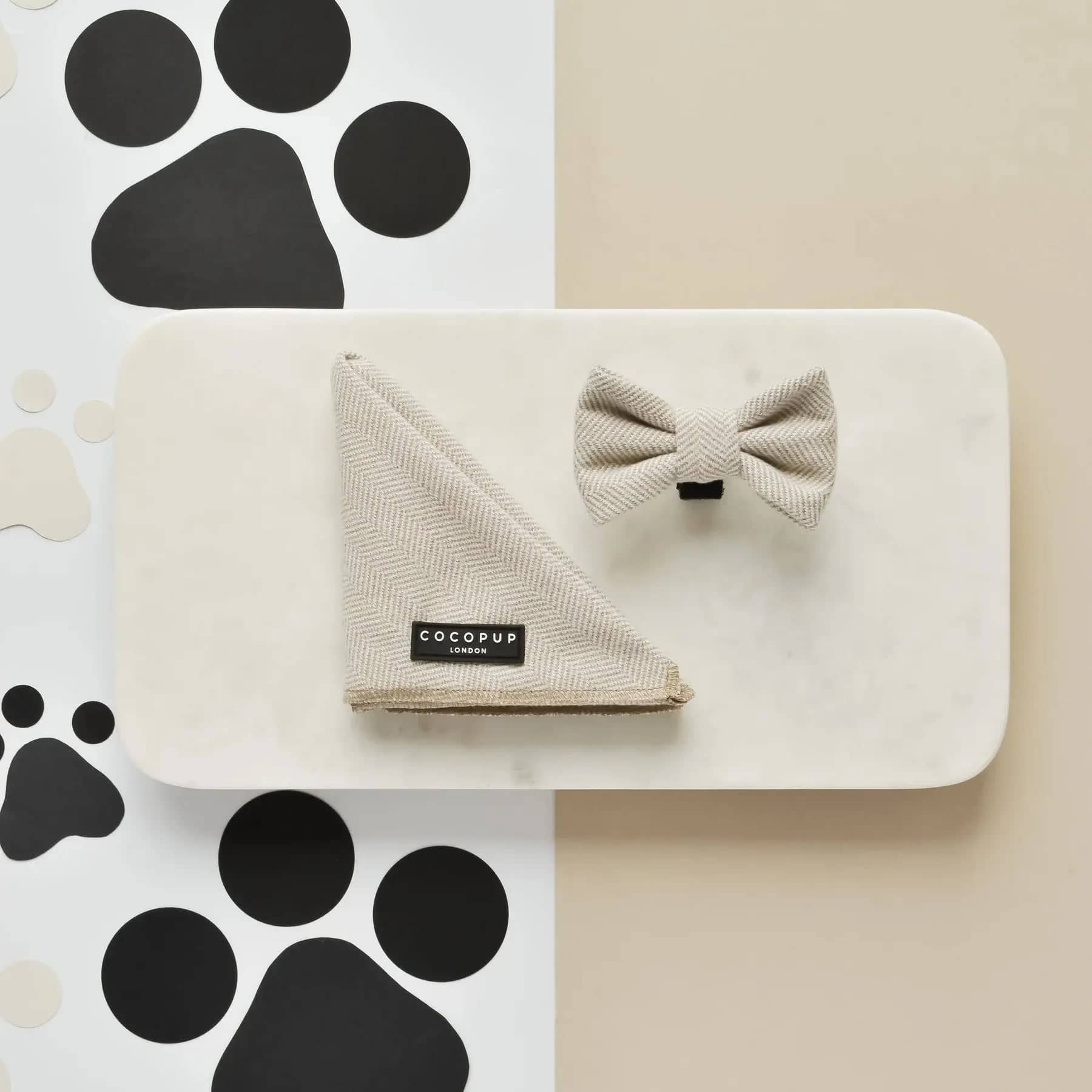 Complete your pet's look with the Brown Dog Bow Tie