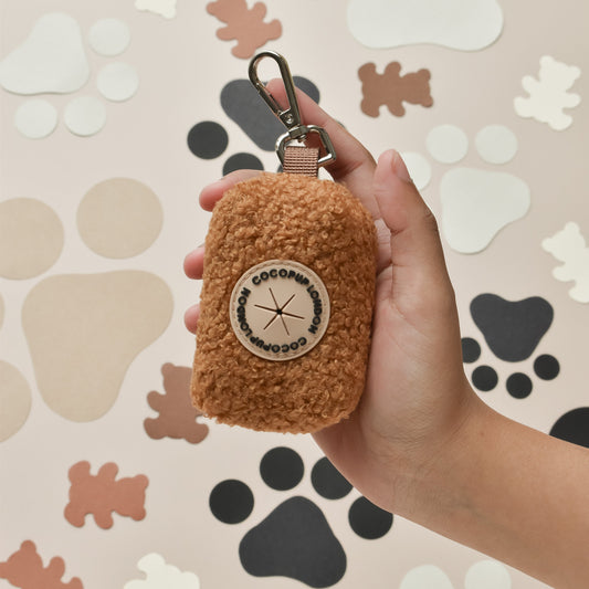 Chic Teddy Poop Bag Holder for stylish dog owners