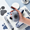 Load image into Gallery viewer, Navy tweed pet waste bag dispenser in chic design

