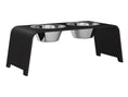Load image into Gallery viewer, dogBar® L - dark oak - With stainless steel bowls
