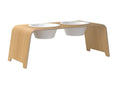 Load image into Gallery viewer, dogBar® L - light oak - With porcelain bowls
