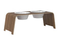 Load image into Gallery viewer, dogBar® L - walnut - With porcelain bowls

