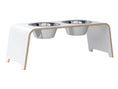 Load image into Gallery viewer, dogBar® L - White - White - With stainless steel bowls
