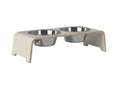 Load image into Gallery viewer, dogBar® M-small - Cashmere grey - With stainless steel bowls
