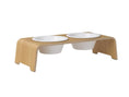 Load image into Gallery viewer, dogBar® M-small - light oak - With porcelain bowls
