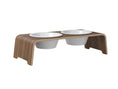 Load image into Gallery viewer, dogBar® M-small - walnut - With porcelain bowls
