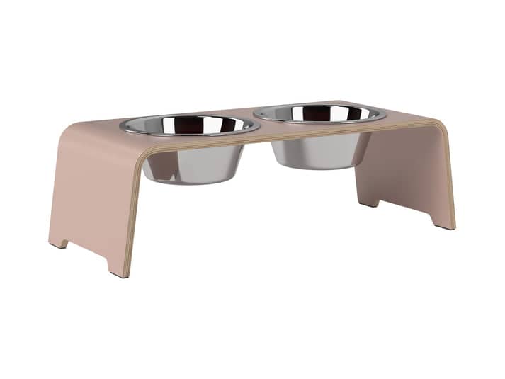 dogBar M - Antique Pink LIMITED - With stainless steel bowls