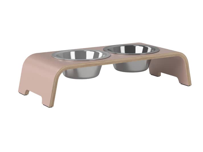 dogBar® S-large - Antique Pink LIMITED - With stainless steel bowls