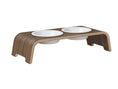 Load image into Gallery viewer, dogBar® S-large - walnut - With porcelain bowls

