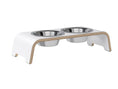 Load image into Gallery viewer, dogBar® S-large - White - With stainless steel bowls
