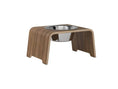 Load image into Gallery viewer, dogBar® Single M - walnut - With stainless steel bowl
