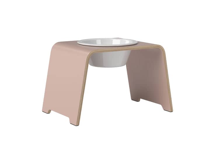 dogBar® Single M-large - Antique Pink LIMITED - With stainless steel bowl