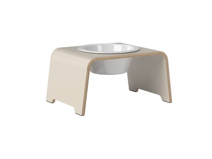 dogBar® Single M - Cashmere grey - With porcelain bowl
