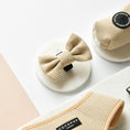 Load image into Gallery viewer, Handcrafted Nude Cord Bow Tie for dogs on special occasions
