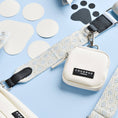 Load image into Gallery viewer, Chic oyster white dog walking bag with treat pouch
