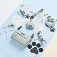 Load image into Gallery viewer, Dog walking ice blue bag with glitter pup strap

