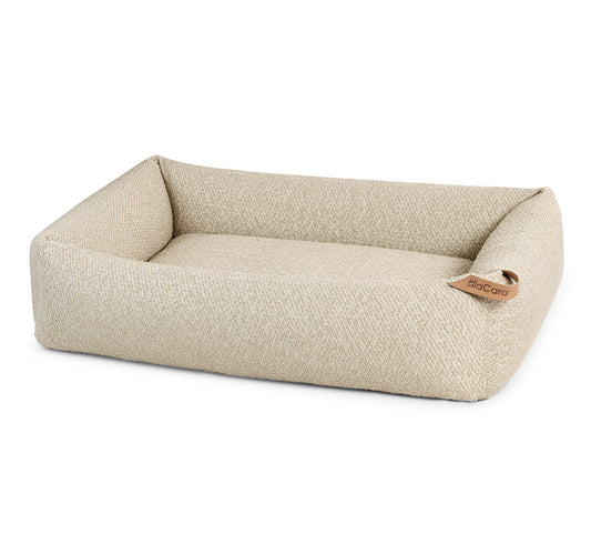 Luxury dog bed in modern home setting
