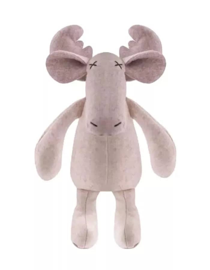 Marley the Moose plush toy for dogs in playful stance