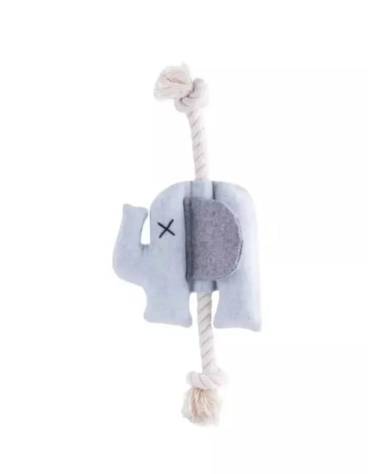 Emma the Elephant: Soft and Chewy Puppy Toy with Cotton Rope