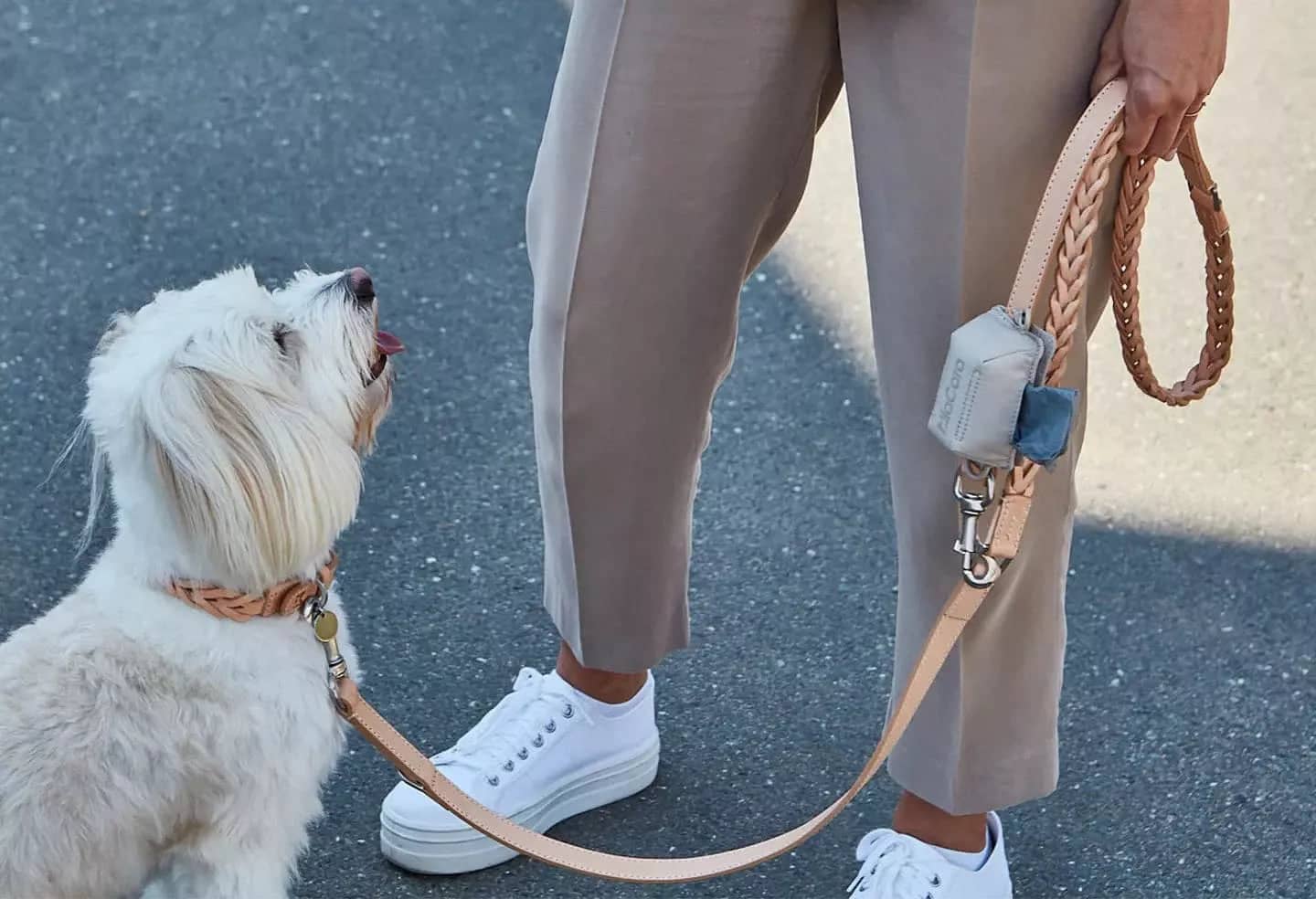 Convenient dog poop bag dispenser with zipper