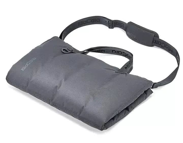 Portable dog travel bed with shoulder strap