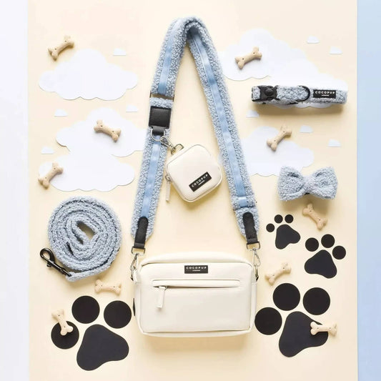 Adjustable strap of cross body dog walking bag for comfort