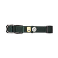 Load image into Gallery viewer, Close-up of the durable metal D-ring on Evergreen dog collar
