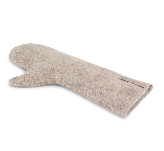 Organic cotton dog drying glove for clean paws