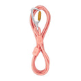 Load image into Gallery viewer, Close-up of salmon pink dog leash’s aluminum twist-lock carabiner
