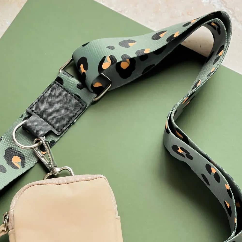 Bag Strap - Khaki Leopard Cocopup London