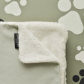 Load image into Gallery viewer, Soft Sage Tweed Dog Blanket with Fluffy Lining for Comfort
