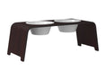 Load image into Gallery viewer, dogBar® L - dark oak - With porcelain bowls
