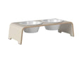Φόρτωση εικόνας στο πρόγραμμα προβολής Gallery, dogBar® M-small - Cashmere grey - With porcelain bowls
