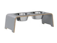 Load image into Gallery viewer, dogBar® M - Grey - With stainless steel bowls
