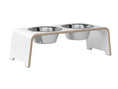 Load image into Gallery viewer, dogBar® M - White - With stainless steel bowls

