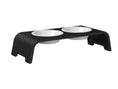 Load image into Gallery viewer, dogBar S-large - dark oak - With porcelain bowls
