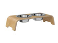 Load image into Gallery viewer, dogBar® S-large - light oak - With stainless steel bowls
