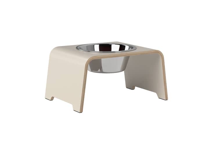 dogBar® Single M - Cashmere grey - With stainless steel bowl