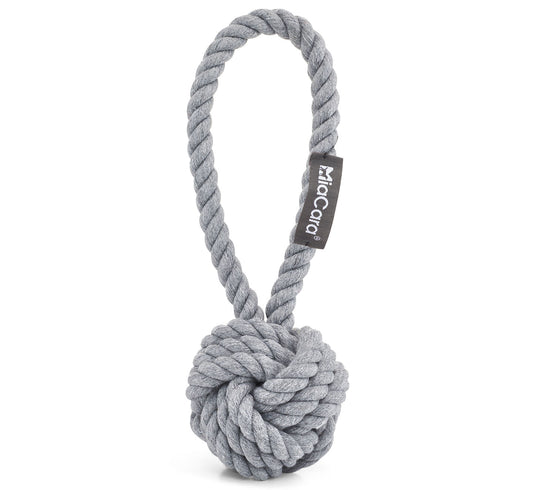 Nodo Dog Rope Toy in action - a dog's favorite chew toy