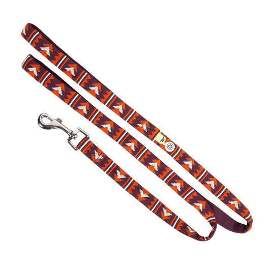 Polar Night Designer Dog Leash against snowy backdrop